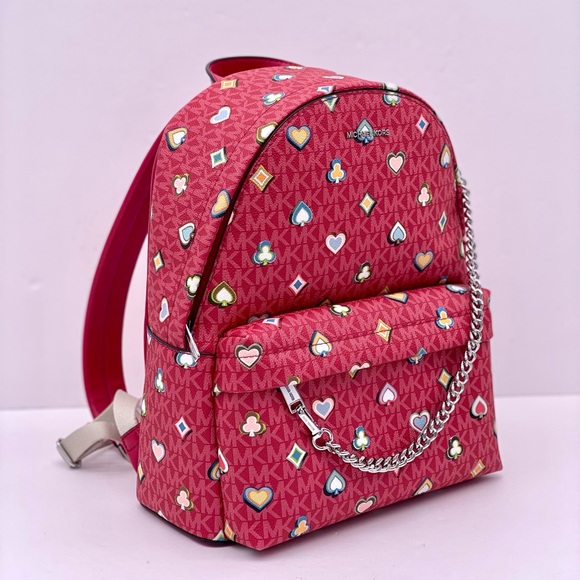 Michael Kors Slater Medium Printed Signature Logo Backpack - Picture 14 of 16